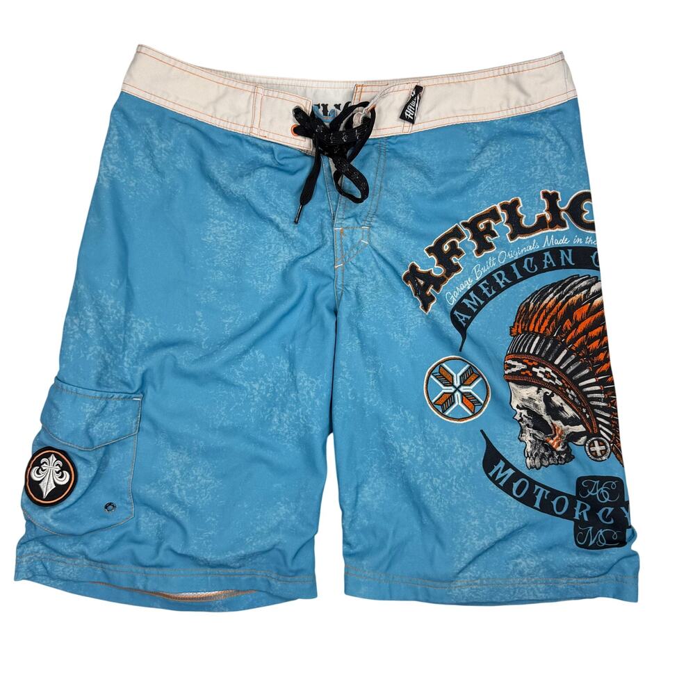 Affliction Men's Rebel Chief Board Shorts 34 Waist 10.5" Inseam